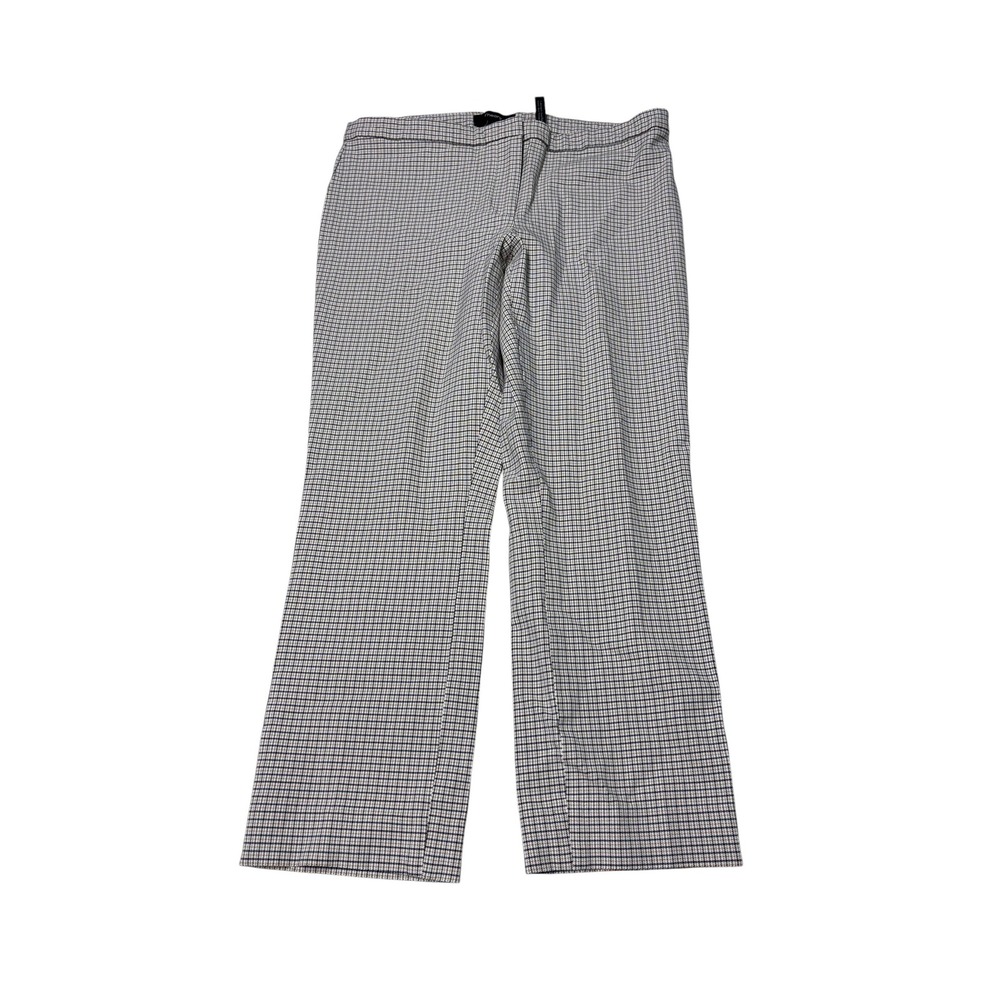 Theory Classic Skinny Pant Womens 2 W28 L22 Plaid Viscose Mid Rise Trousers USA